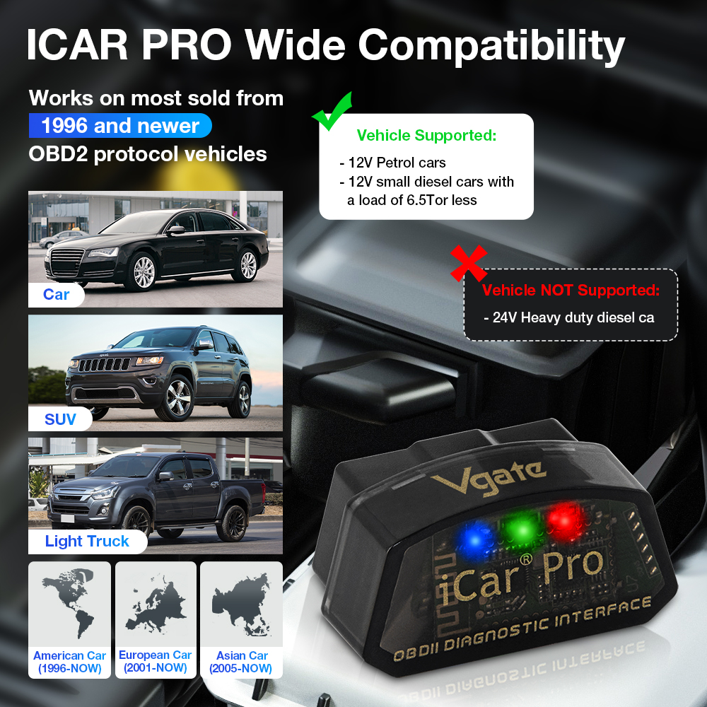 Vgate iCar Pro ELM327 WIFI OBD2 Scanner Bluetooth-Compatibel 4.0 Voor Android/IOS Auto Auto Diagnostic Tool PK ICAR2 ELM 327 V1.5