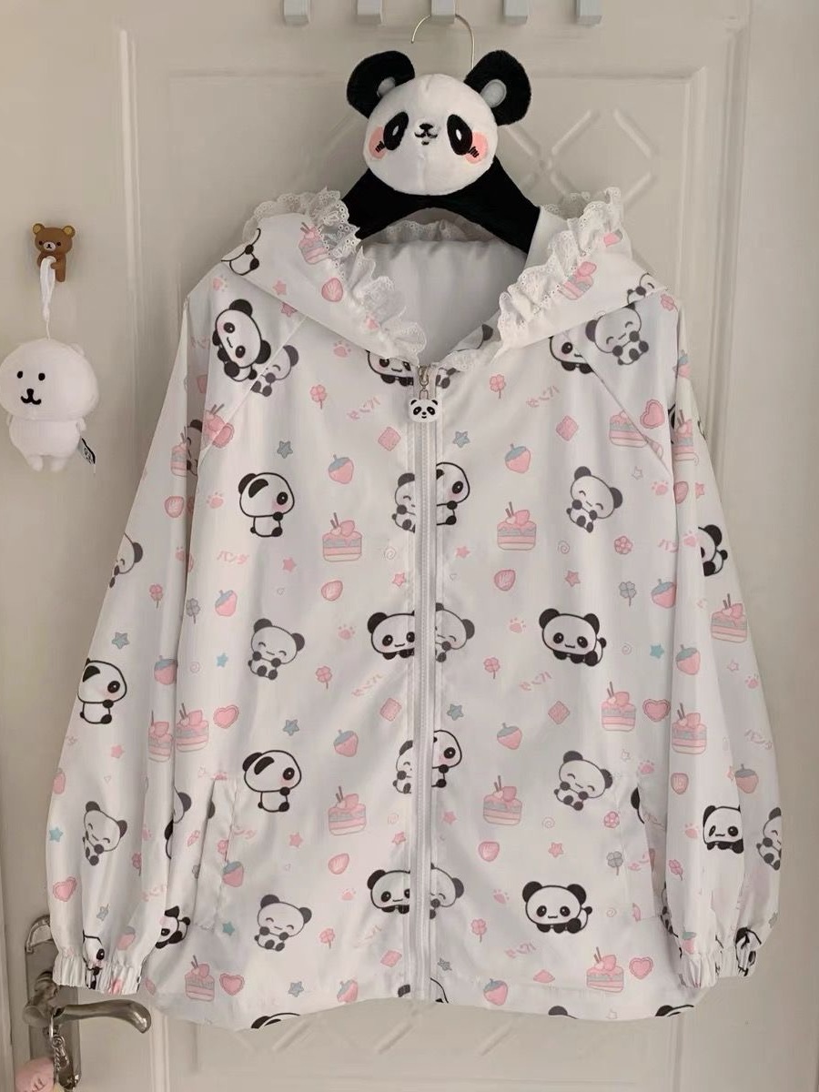 Jaqueta com Capuz Estilo Y2K Subcultura do Milênio com Estampa Animal para Mulheres, Proteção Solar de Verão, Ajuste Solto, M...