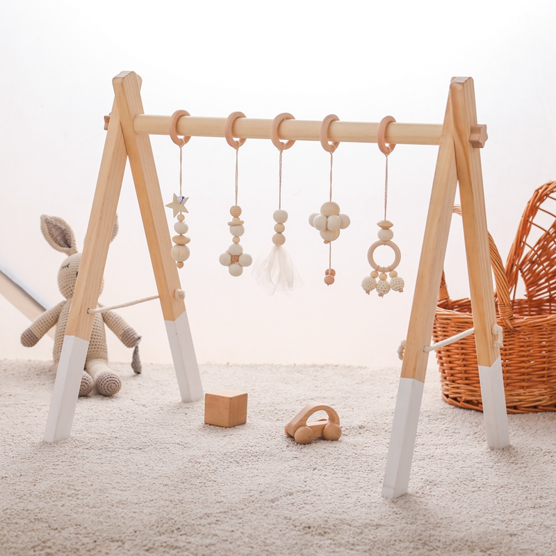 1 комплект, детская деревянная погремушка