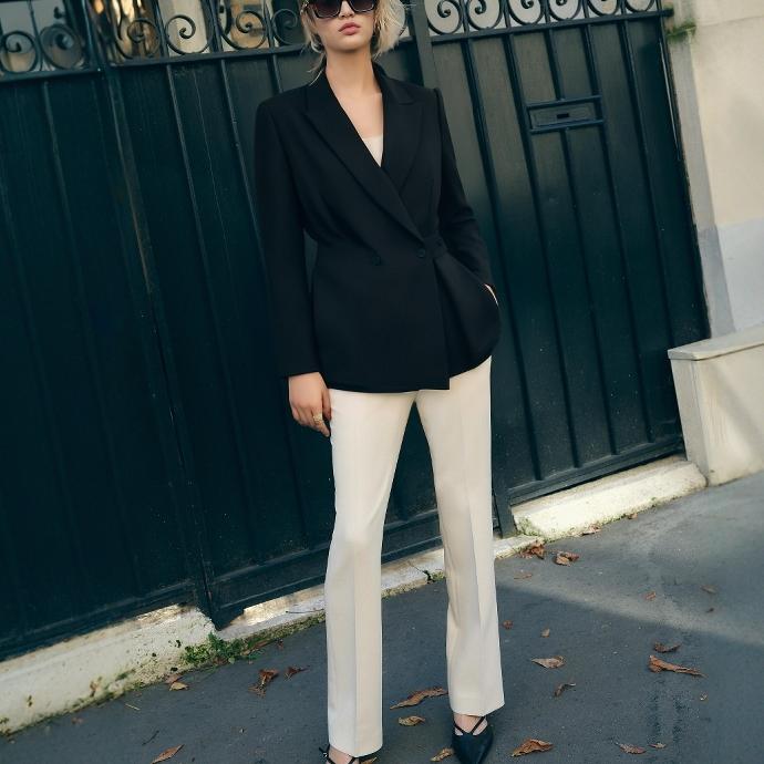 Mia Muse レディース ブレザー オールシーズン ファッション まともなボタン 長袖 ショールカラー オフィスレディ ブレザー