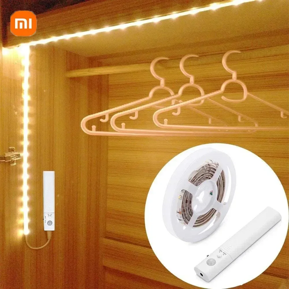 Xiaomi Led Streifen Nachtlicht Mit Motion Sensor Batterie Betrieben Küche Schrank Lampe Wasserdichte LED Für Korridor Treppen Beleuchtung