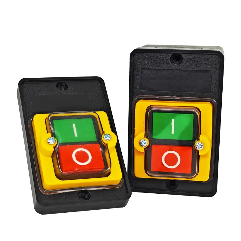On Off กันน้ํา Push ปุ่มสวิทช์ 10A 250V 380V กันน้ํา Push ปุ่มสําหรับตัดเครื่องเจาะสวิทช์พลาสติกมอเตอร์
