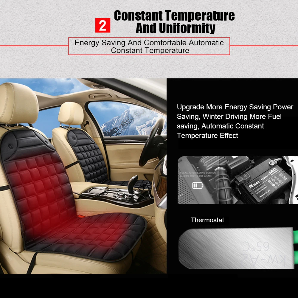 12V 電気シートヒーターホット保温冬家庭用クッション加熱されたカーシートクッションカバーユニバーサル加熱シートクッション