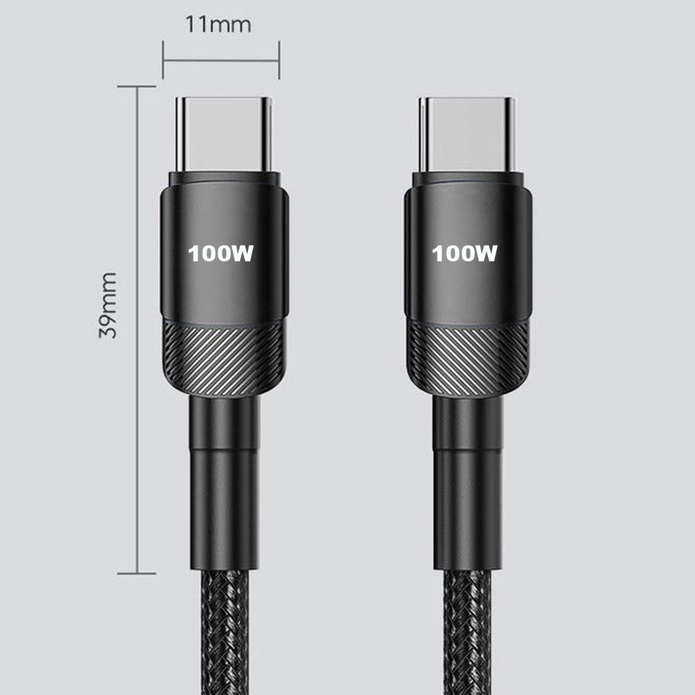 100W 1m/2m/0.5m Type C to Type C Cable PD 3.0 Quick Charge Fast Charging USB C to Type C for iPhone 15 Macbook Samsung Xiaomi