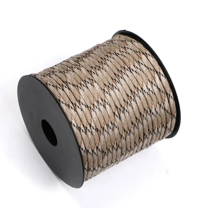 50 M 1 Roll4 Mm 7 nuclei di supporto Paracord per sopravvivenza Cavo per paracadute Cordino da campeggio Arrampicata Corda da campeggio Trekking Stendibiancheria