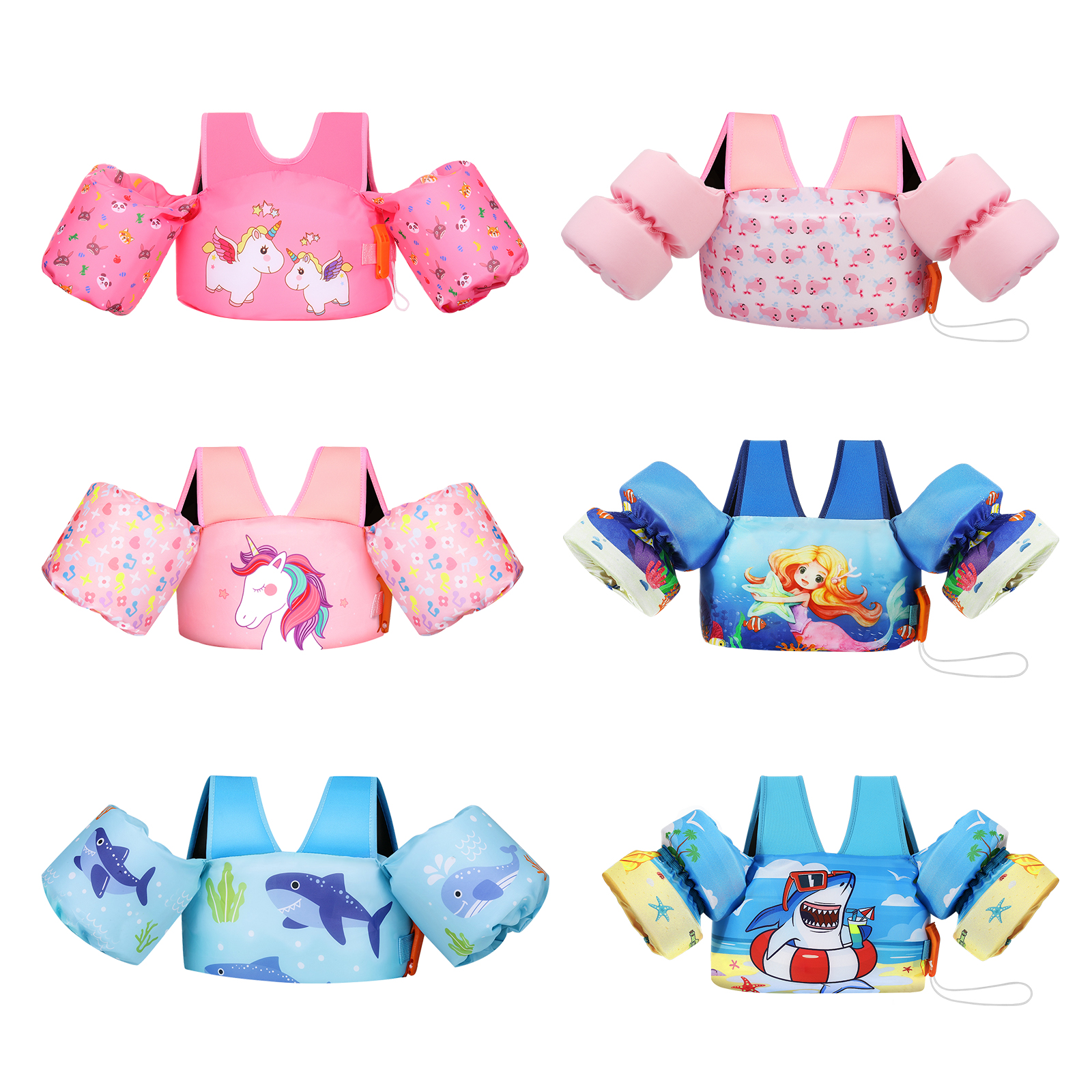 Chaleco salvavidas para niños, flotador de brazo, silbato, bañador de espuma, accesorios de seguridad para piscina, kayak