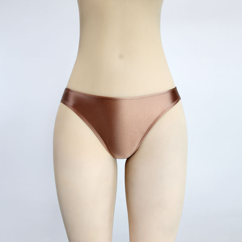 Damen-Badehose mit niedriger Taille, kurze Hose, glänzend, solide Bikini-Gesäß, glatte Unterhose, Bademode, Unterwäsche, Leggings in Übergröße
