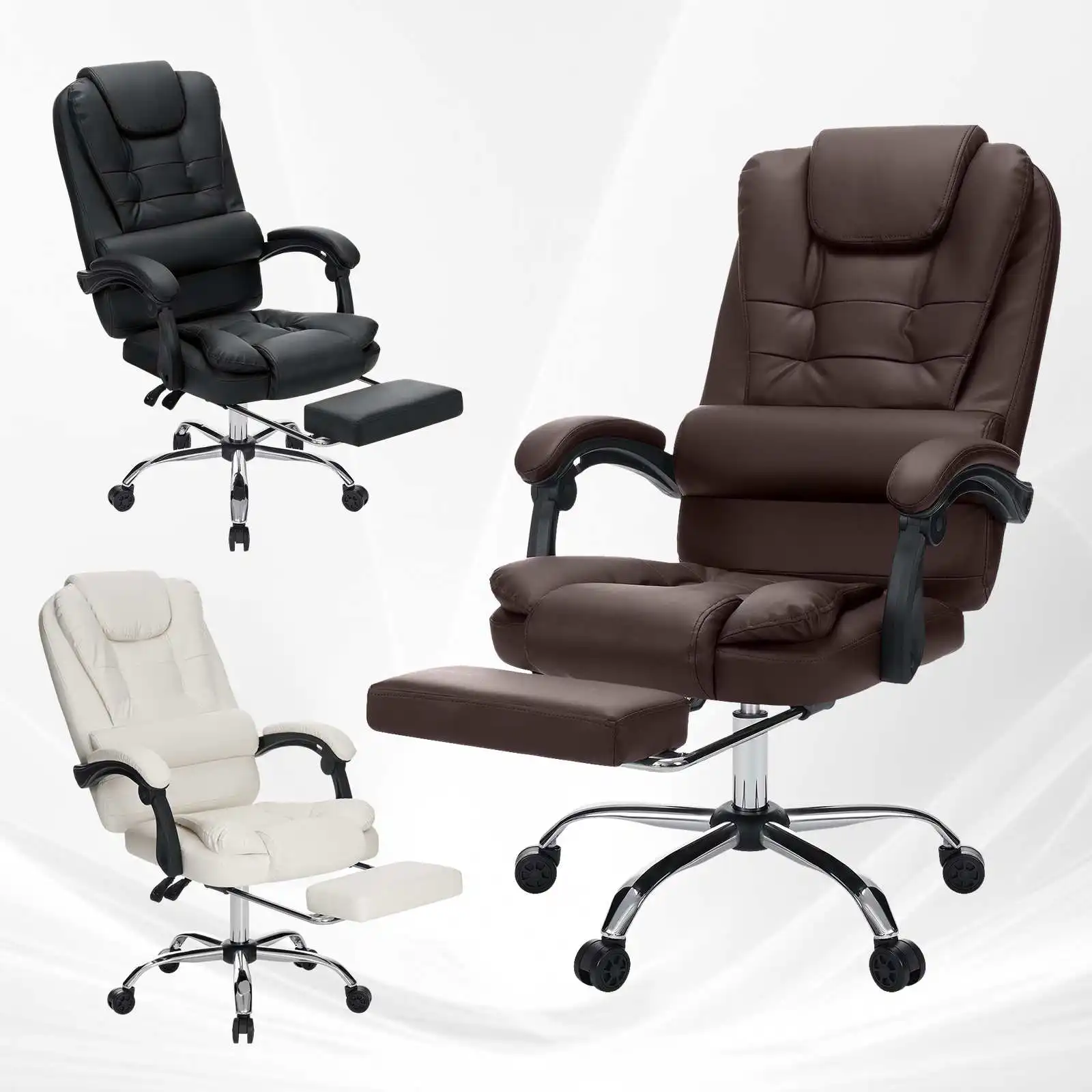 Executive office chair Ergonomic High Back Cushion Lumbar Back Support Computer Chairs with Footrest