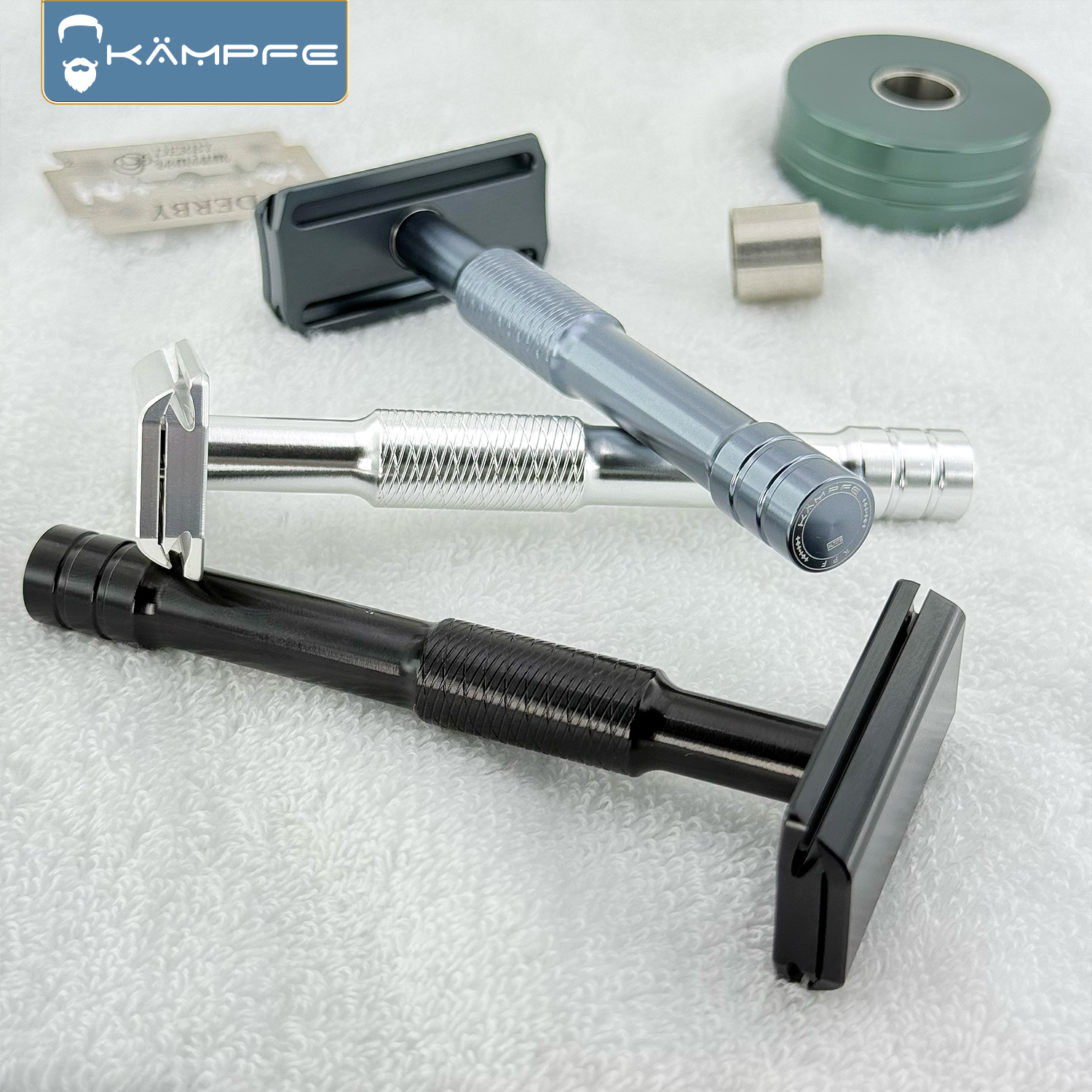 KAMPFE A99 Attack 30 ° Precision Angle CNC Engraving Aluminum Alloy Double sided Safety Shaver Men's Gift Women's Shaver