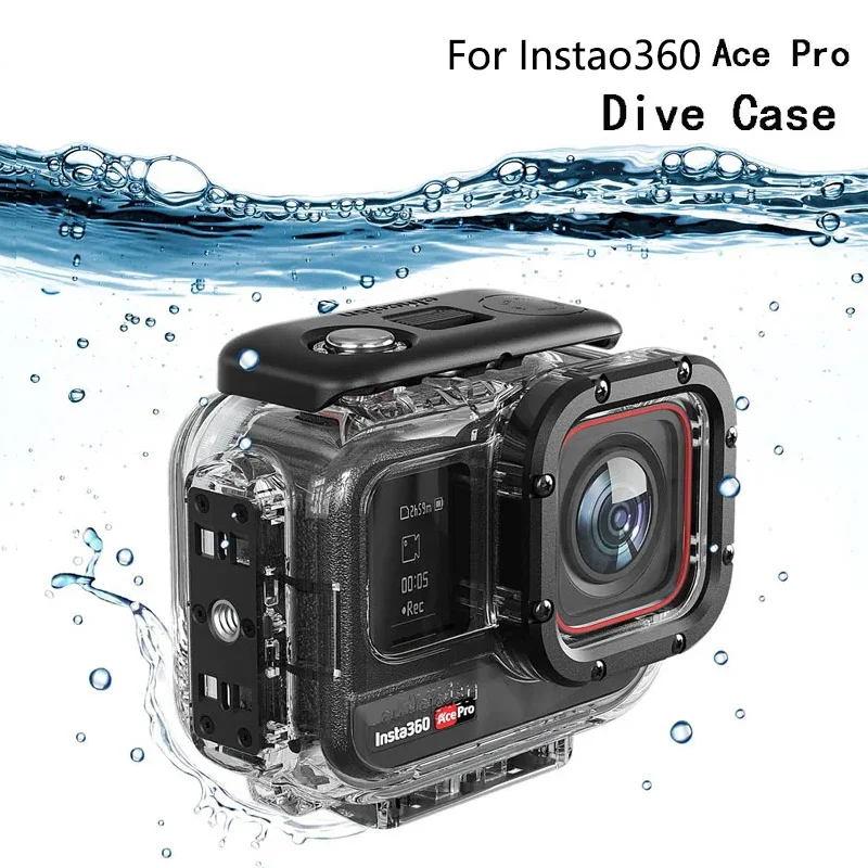 Чехол для дайвинга 60 м, водонепроницаемый корпус для Insta360 Ace Pro 2/Pro, защитный чехол для Insta360 Ace Pro, аксессуары для спортивной камеры