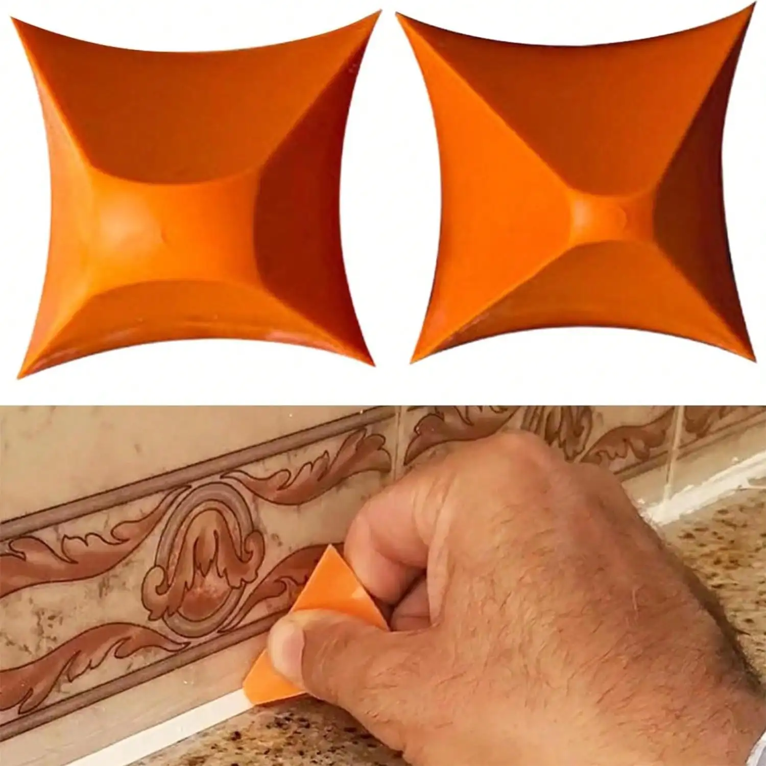 Herramienta de calafateo de silicona, herramienta de acabado de calafateo reutilizable, herramienta de alisado de calafateo, aplicador de calafateo para eliminación de bordes de lechada de ventana de azulejos