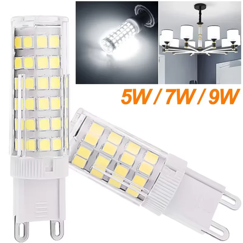 5W 7W 9W 12W AC220V-240V G9 LED Lamp Light Bulb 6000K White Spotlight Replace Halogen Light Home Energy Saving Bright Lamp Beads