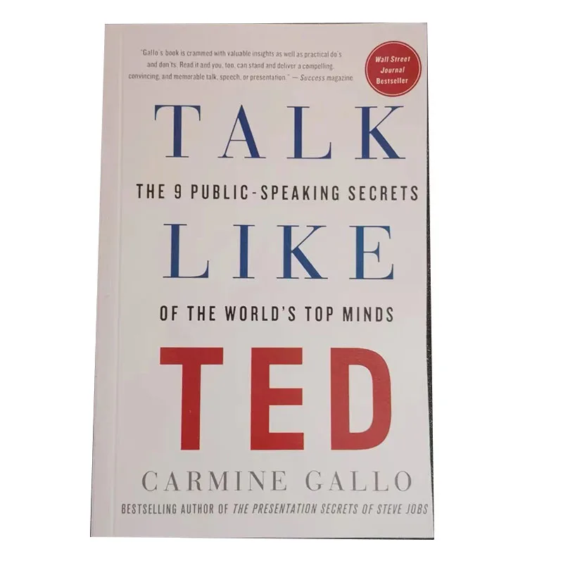 TALK LIKE TED カーマイン・ガロ著 9 つの人前で話す秘密 自己改善 スピーチ雄弁 英語の本