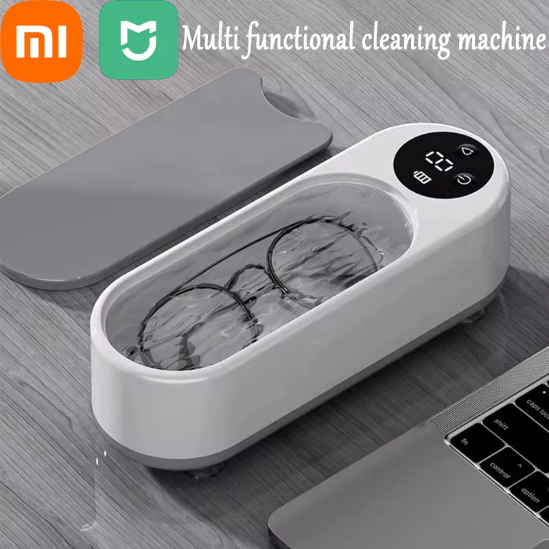 Xiaomi MIJIA-máquina de limpieza de gafas ultrasónica con vibración, electrodomésticos, función de relojes, máquina de limpieza con temporizador, 450ml