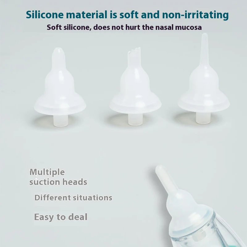 Aique bebê nariz limpador de silicone sucção ajustável elétrico criança nasal aspirador segurança conveniente baixo ruído
