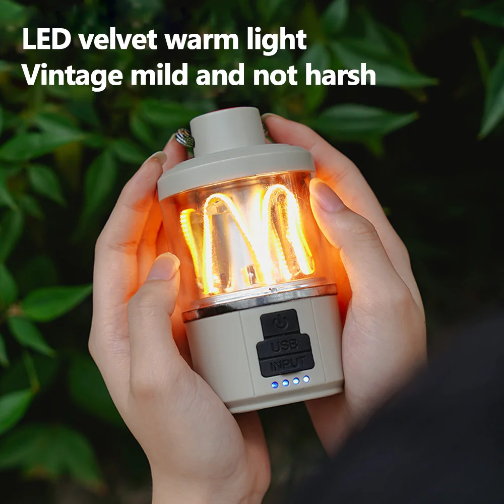 Clearance_LED Camping Lantern Multi Functional Flashlight Portable Super Bright Torch Tent Lamp Emergency Light with Hook Outdoo