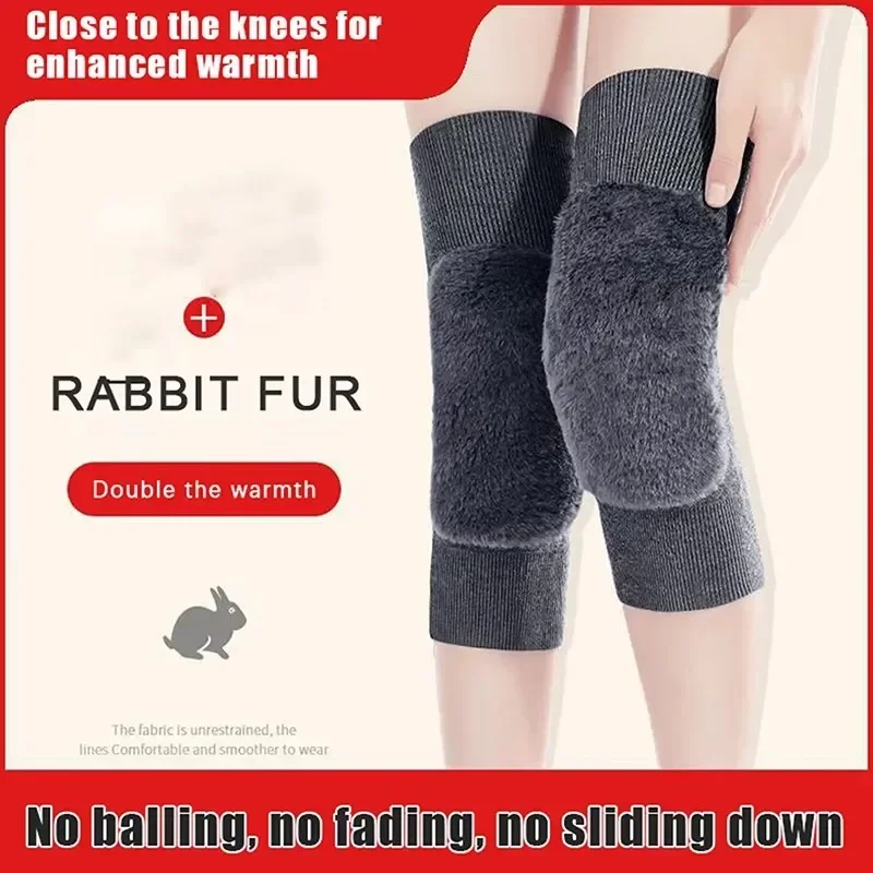 ฤดูหนาว Plush เข่า Pad ความร้อนเข่าสําหรับผู้สูงอายุผู้หญิงผู้ชายเข่า Pads แขนขาสําหรับเล่นสกีขี่จักรยานตั้งแคมป์วิ่ง
