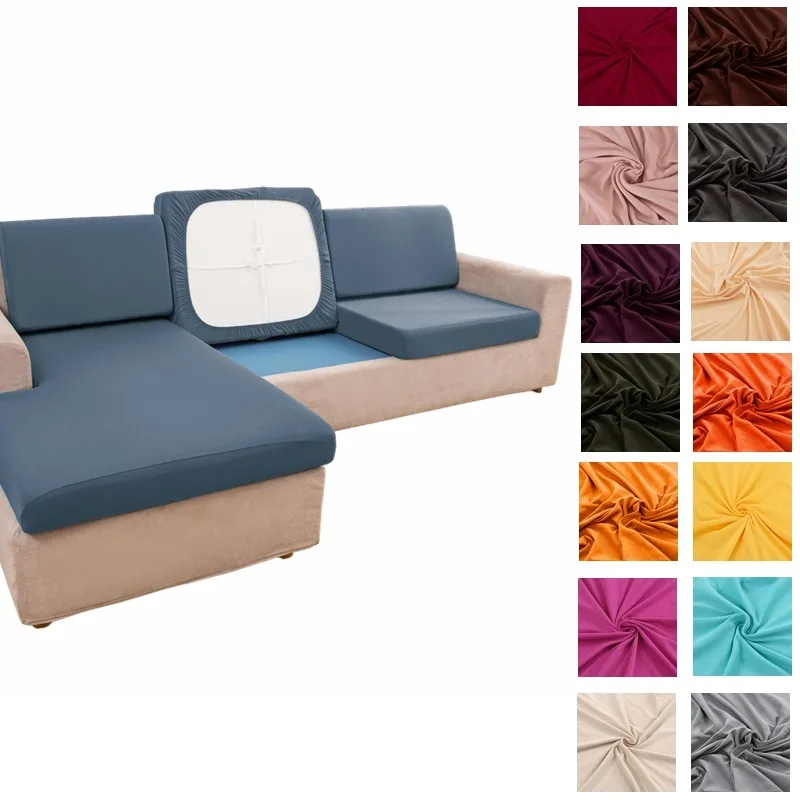 Funda de cojín para asiento de sofá de LICRA y seda de verano, funda protectora para sofá de sala de estar 2025, fundas para asiento de sofá de 1 2 3 y 4 plazas