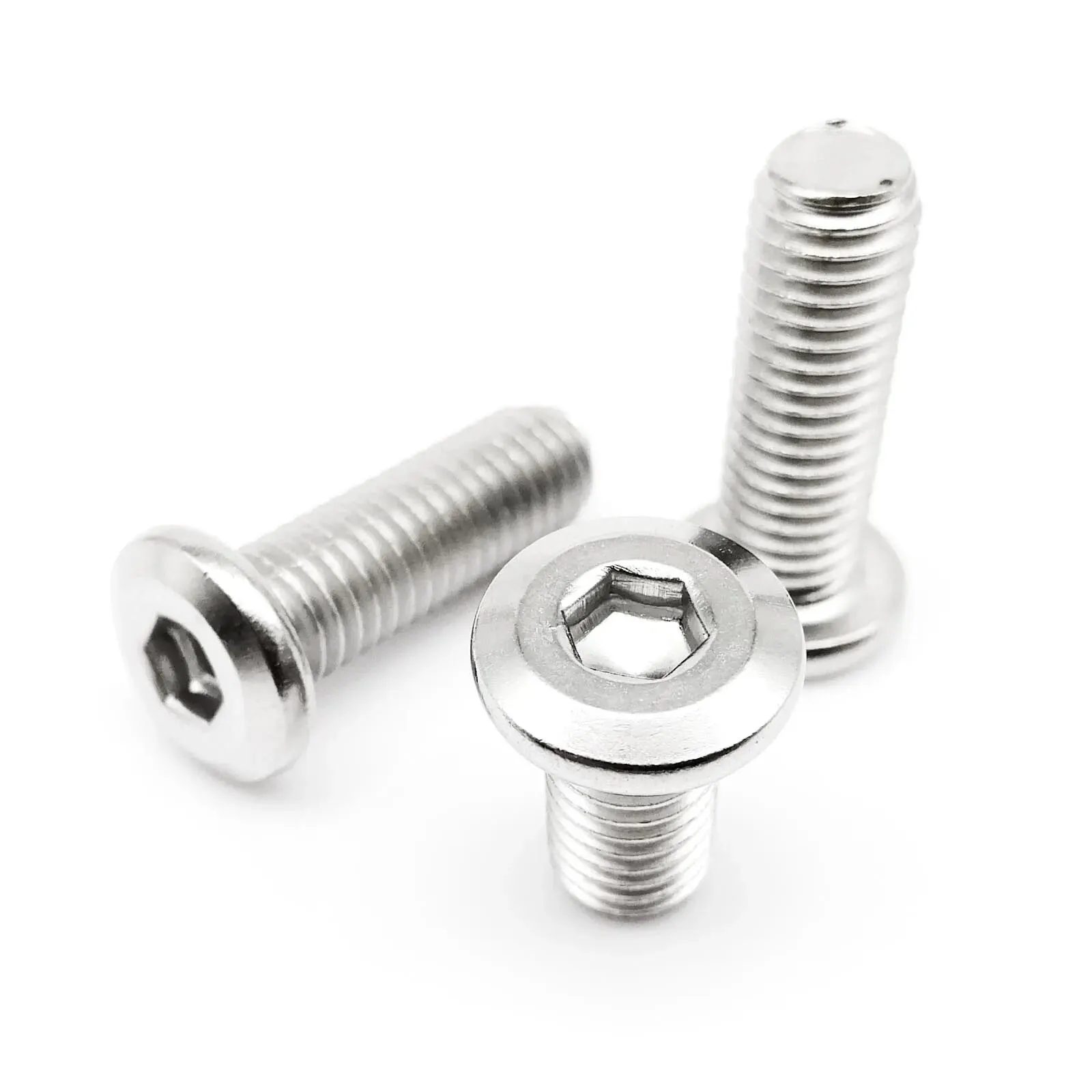 M2 M2.5 M3 M4 M5 M6 M8 Large Flat Hex Hexagon Socket Allen Head Connect Joint Bolt Furniture Rivet Screw 304 A2 Stainless Steel