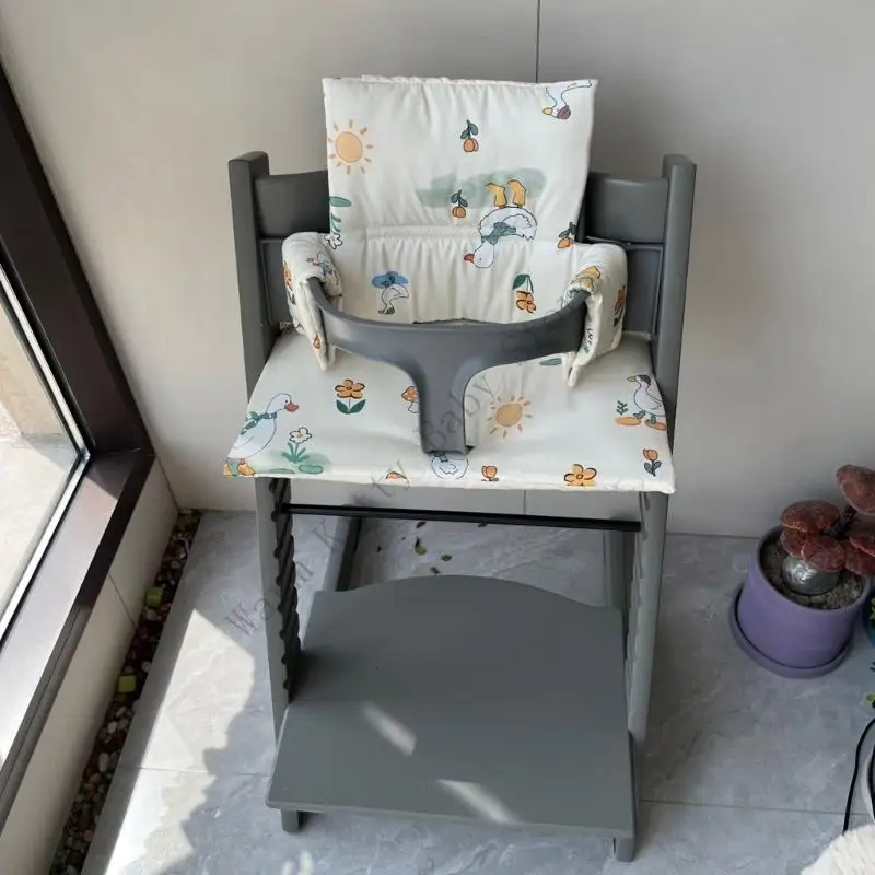 Almofada de assento de cadeira alta de bebê de algodão macio bonito dos desenhos animados grosso cadeira de jantar do bebê almofada de assento e almofada traseira almofada de assento de apoio