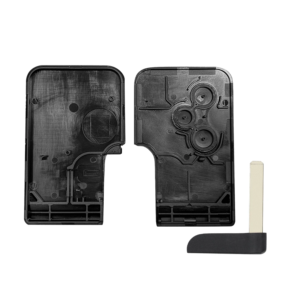KEYYOU 2/3 Buttons Smart Card Remote Key Shell Case For Renault Clio Logan Megane 2 3 Scenic Laguna Espace Black Car Key Case