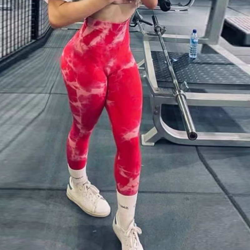 23 colores Tie Dye Leggings sin costuras Push Up Mujeres Mallas Deportes Fitness Contorno Yoga Pantalones atléticos Medias de nailon elástico Leggins