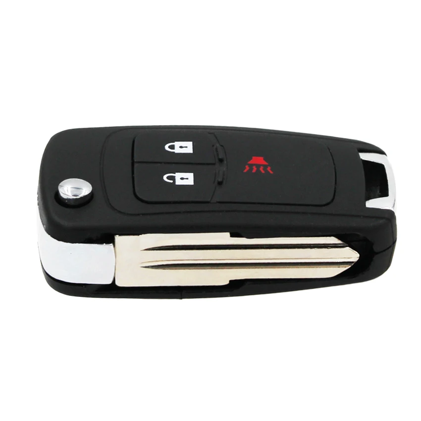 Ecusells 3 botones Flip Key Shell funda Fob para Chevrolet Spark 2012-2016