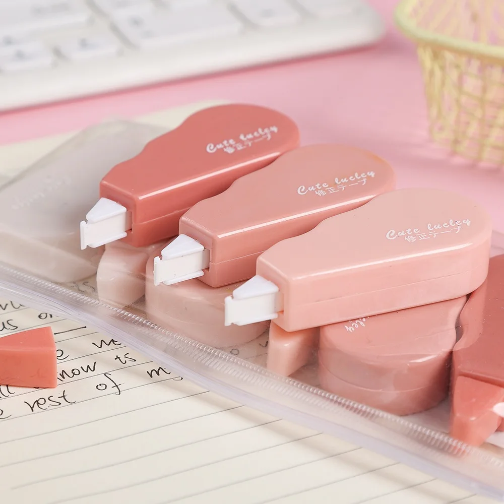 6Pcs Correction Tape Set Kawaii Pastel Color Roller No Mess Easy to Use Mini Cute Stationery for Students School Office Supplies