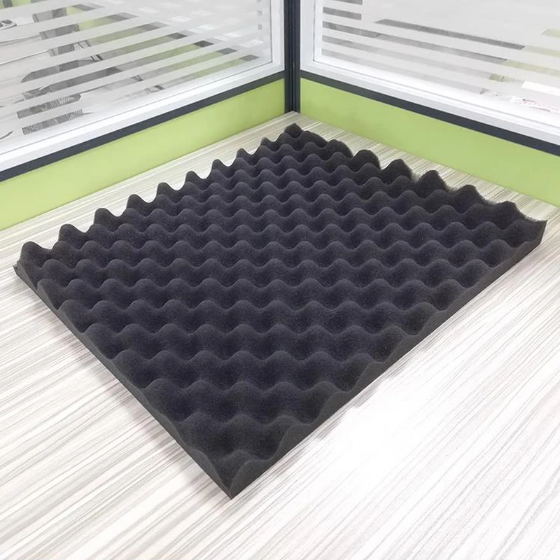 Wave Sponge Lining Shockproof Toolbox DIY Customized Lattice Concave Convex Egg Sponge Block Filled Shock Absorption Foam Pad