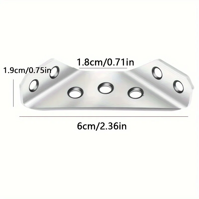 10/20 piezas código de ángulo de acero inoxidable engrosado 90 grados ángulo recto soporte fijo conectores de muebles