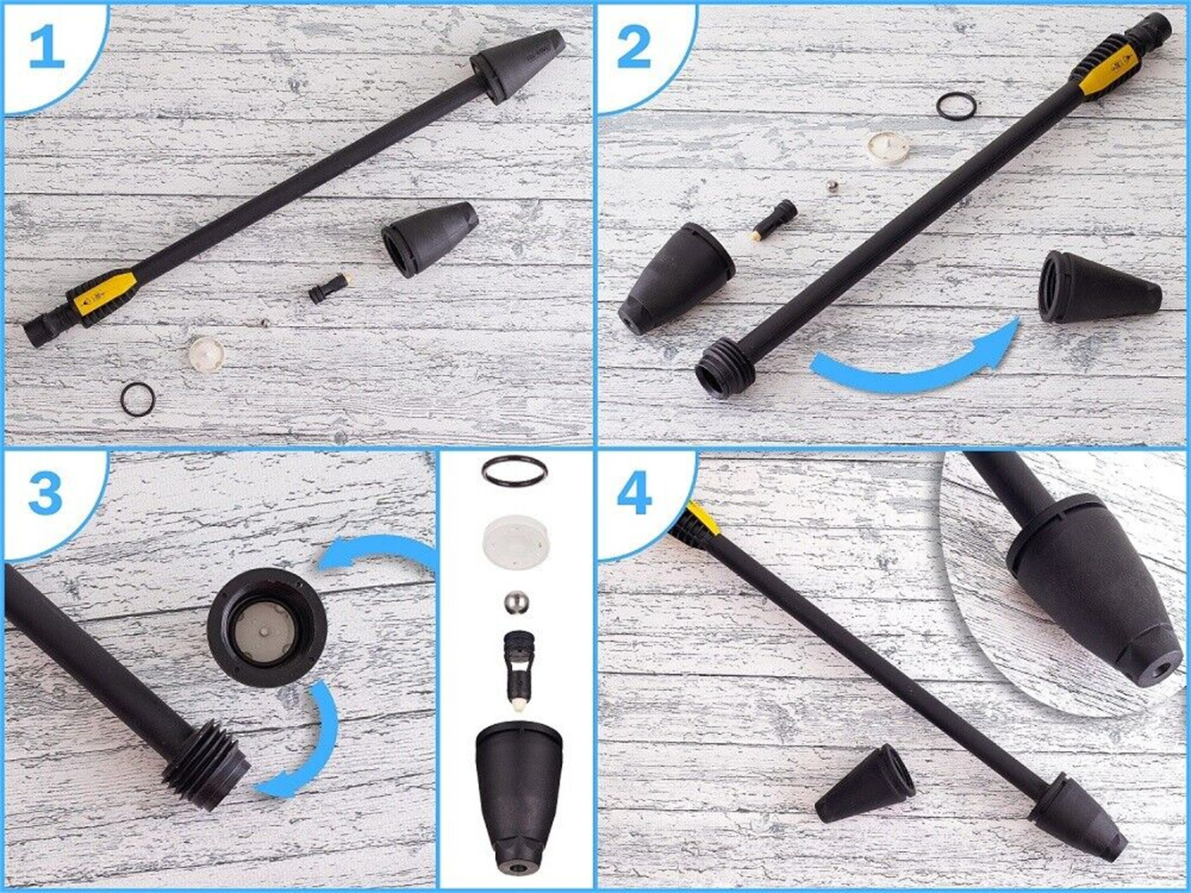 Dirt Blaster Rotary Nozzle For High pressure Spray Lance With Repair kits for KARCHER K2-K5 Car washer