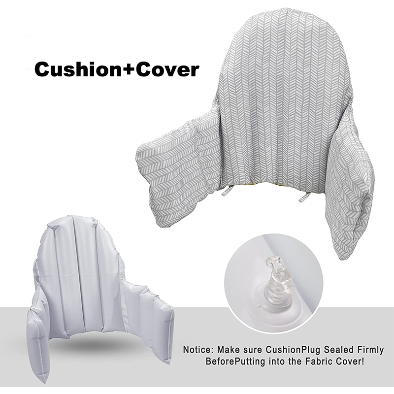 Funda de cojín de algodón y poliéster para silla de comedor de bebé, cojín inflable para niños, accesorios para asiento alto infantil, almohadas traseras