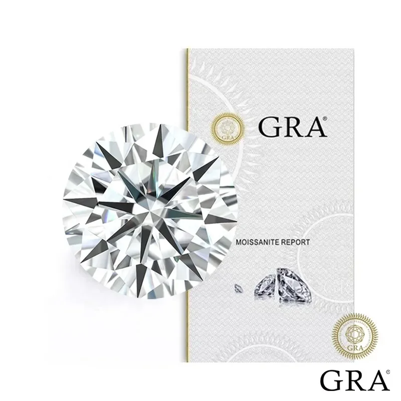 BIJOX STORY Moissanite Loose Stone - D Cor VVS1 3EX Cut Branco redondo Lab Grown Diamond - Preço de fábrica mais barato