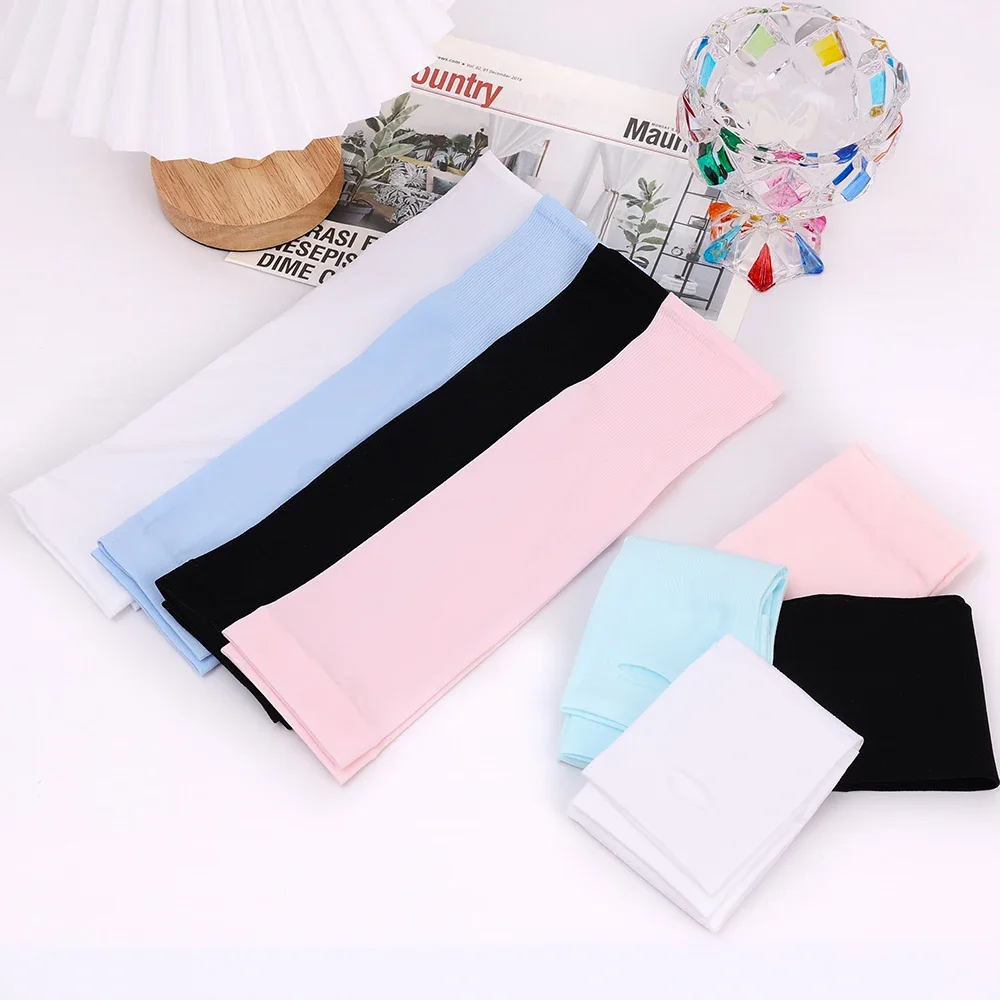 ユニセックス冷却アームスリーブカバースポーツランニング抗UV日焼け防止屋外サイクリング弾性アイススリーブ4-12歳の子供用