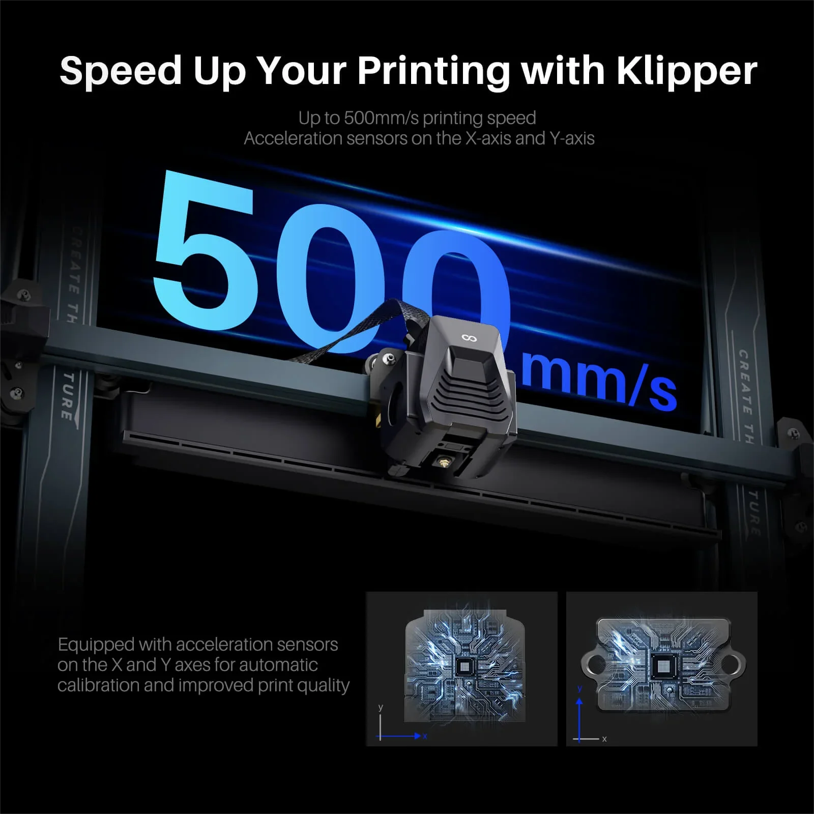 Impressora 3D ELEGOO NEPTUNE 4 MAX FDM com velocidade de impressão de até 500 mm/s, extrusora direta de engrenagem dupla, volume de construção 420x420x480mm