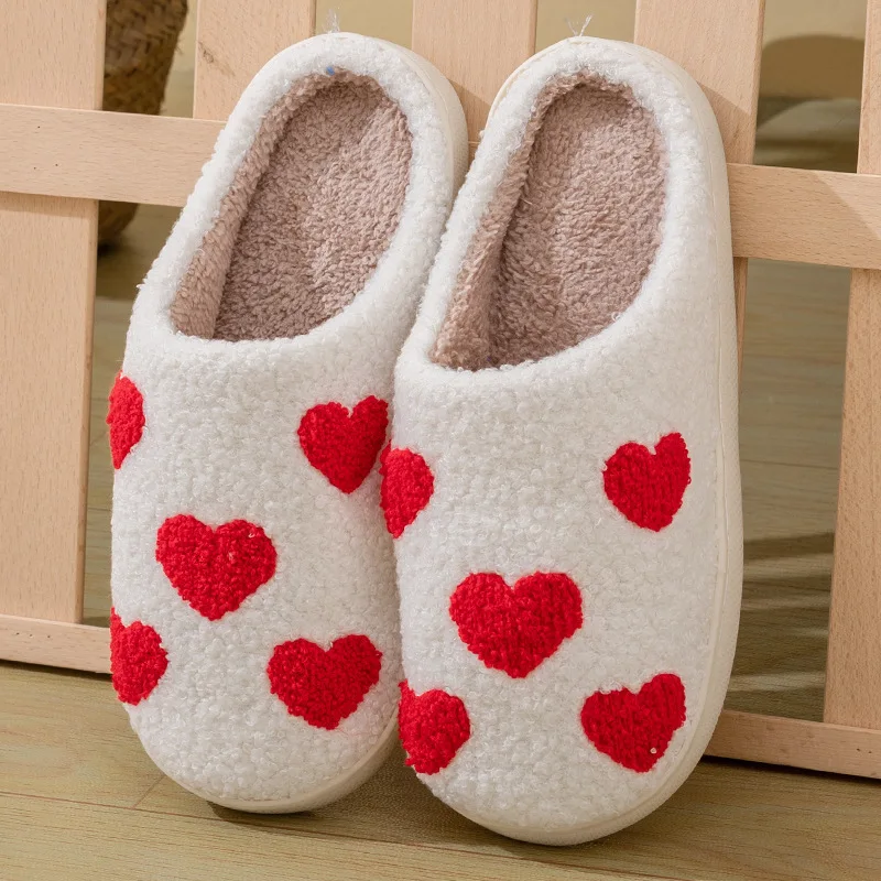 Pantoufles à semelle souple pour femmes, pantoufles d'hiver chaudes et antidérapantes pour la maison, Texture de merde confortable pour femmes