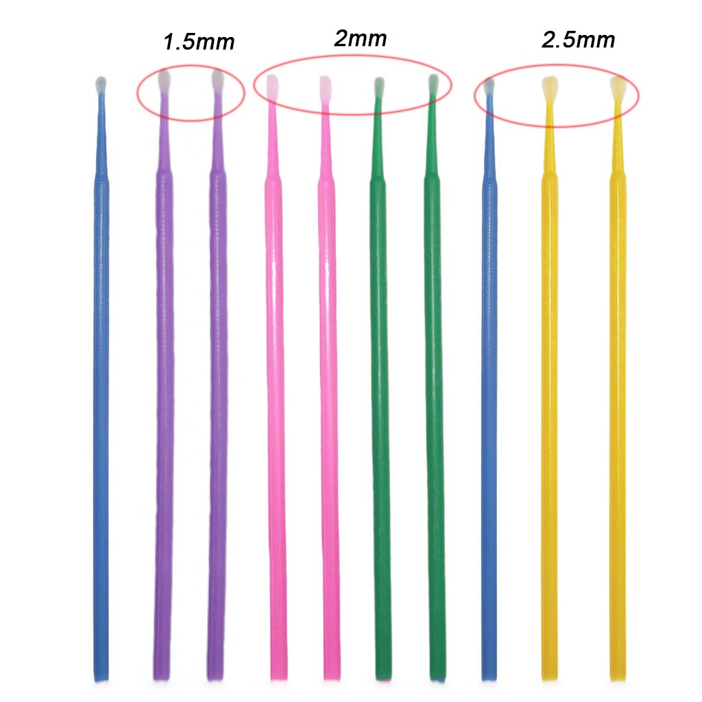 100Pcs/Garrafa Dental Descartável Micro Escovas Aplicadores Micro Escova Odontologia Ferramentas De Extensão