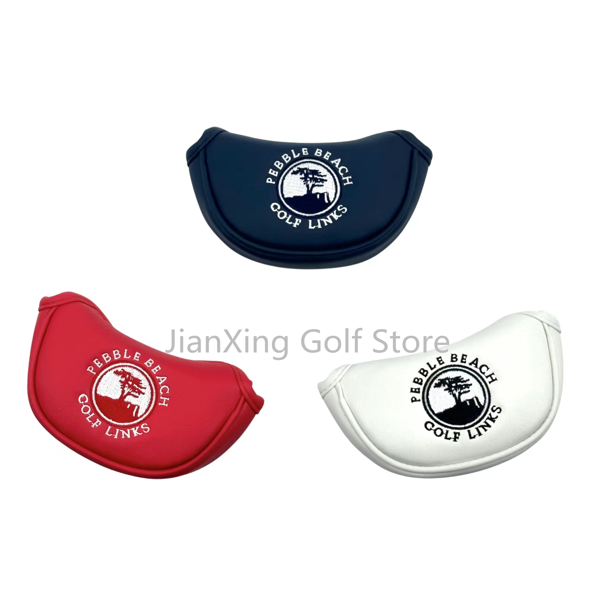 1 funda para Putter de Golf con patrón de árbol pequeño, cubierta de cuero PU para palo de Golf, cubierta para la cabeza con cierre magnético.