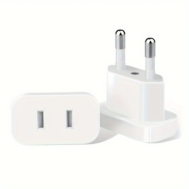 4.0/4.8mm EU Plug Adapter US To EU Euro Travel Adapter To European 2Pin AC Converter Electrical Socket