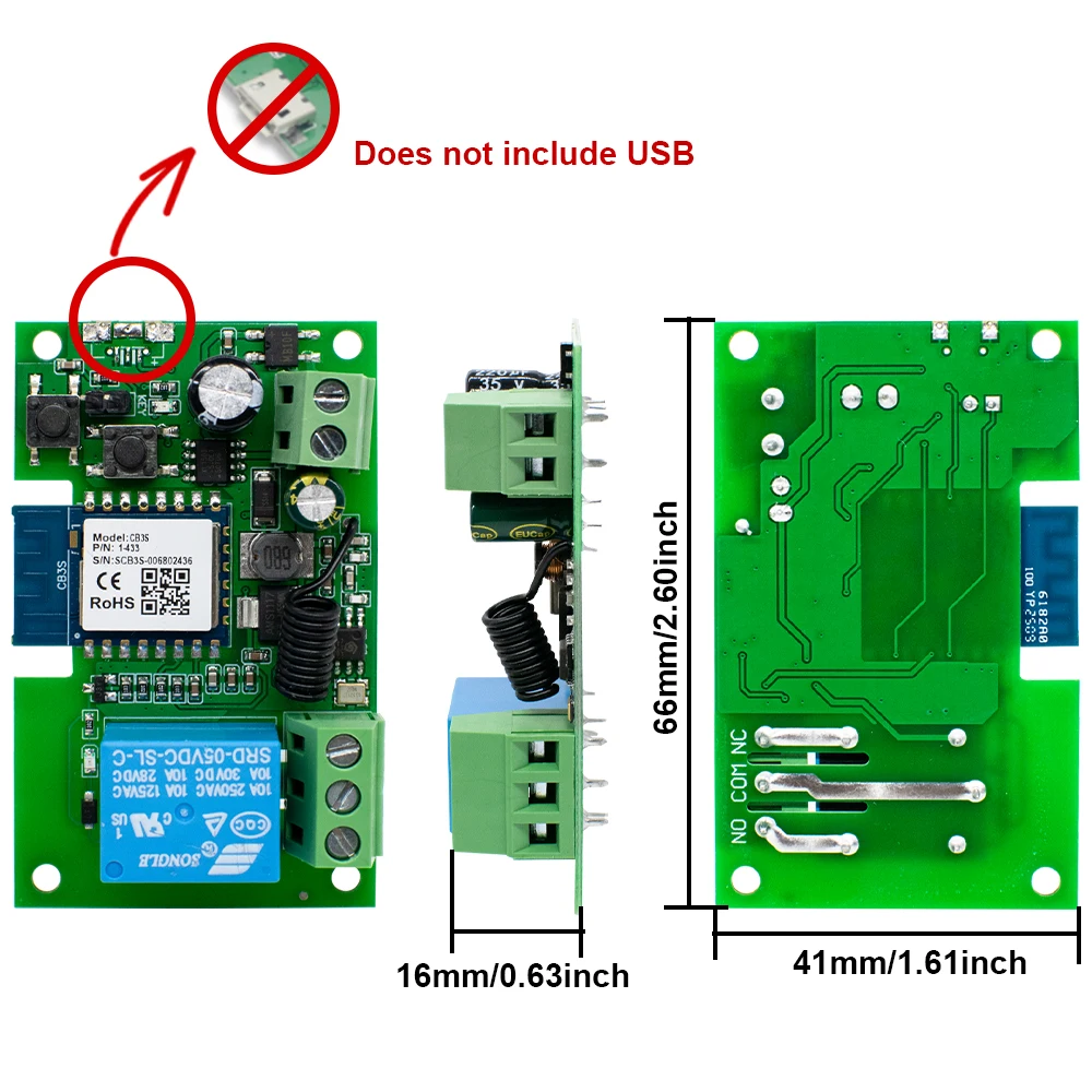 WIFI Tuya Smart Garage Gate Interruptor del motor de acceso a la puerta eléctrica, USB 5V DC 12V 24V 32V, módulo de relé de pulso de 1 /4 canal, control remoto RF433