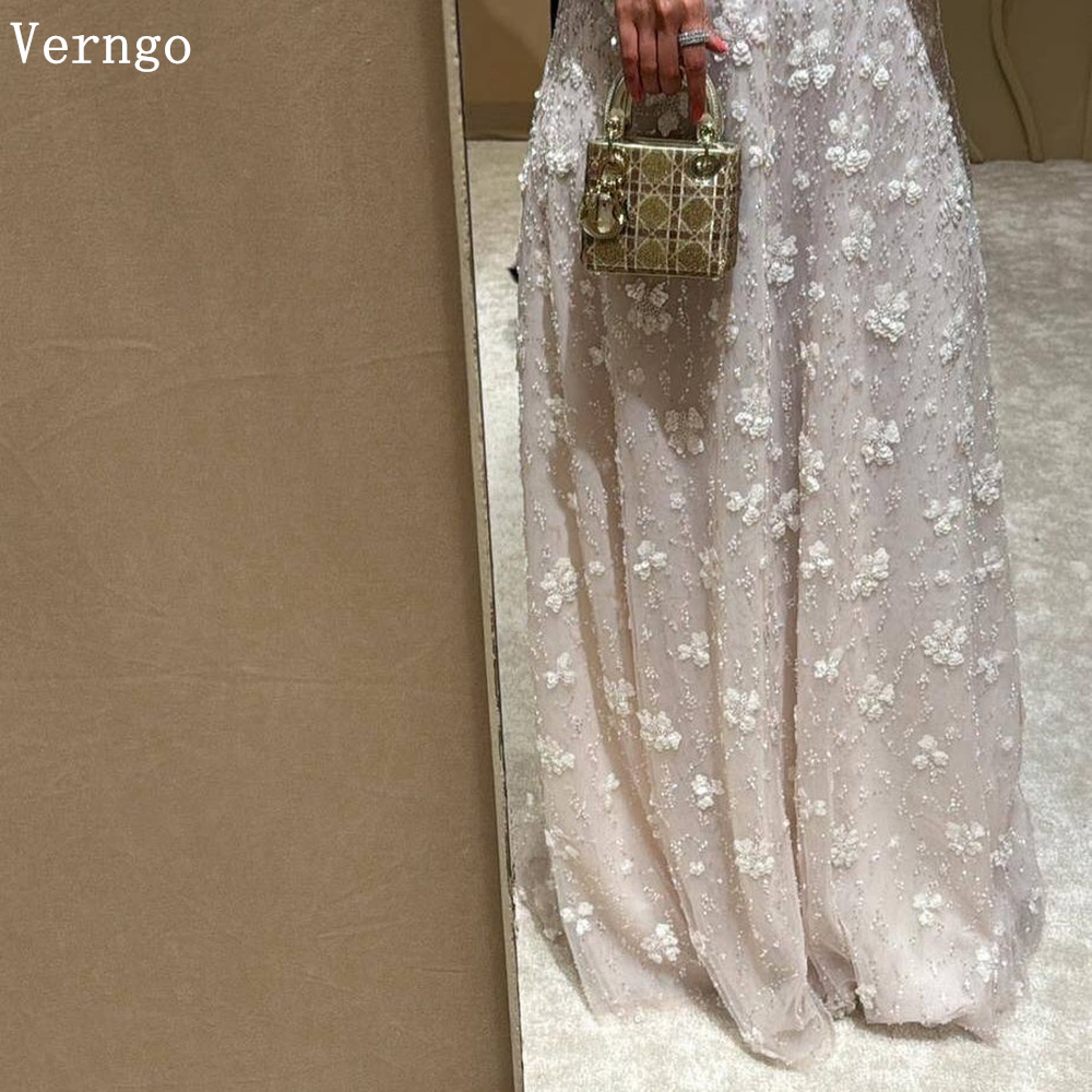 Verngo-Robe de Patients en Tulle à Col Rond et Manches Courtes, Coupe Trapèze, Fermeture Éclair, Élégante, Personnalisée