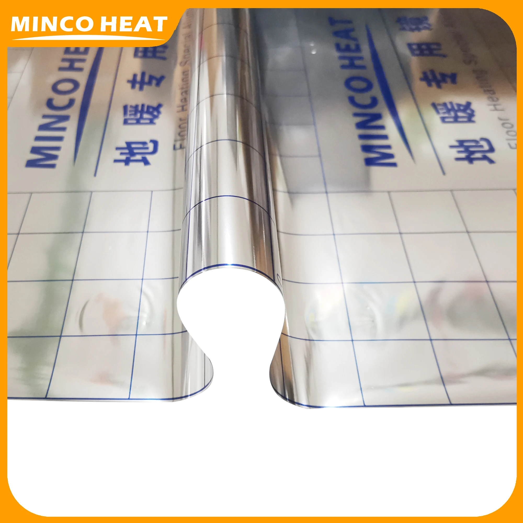 Minco ความร้อนทั้งหมดขนาดกว้าง100ซม.0.06มม.อลูมิเนียมฟอยล์ฉนวนกันความร้อนกระจกสะท้อนแสงสำหรับ Underfloor ร้อนระบบ