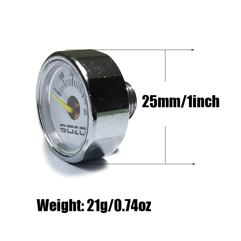 Mini manomètre 200bar 350bar, 1 pouce, 1/8NPT 1/8BSPP M10 * 1, pompe à main haute pression pour plongée et alpinisme