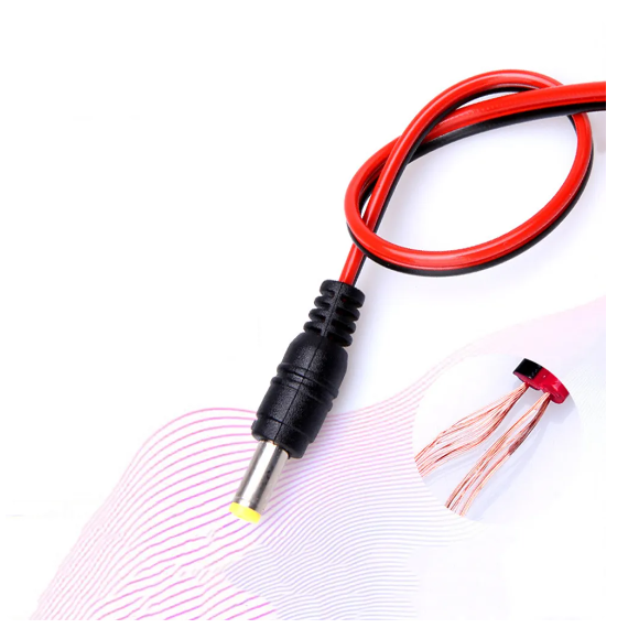 5.5x2.1mm macho e fêmea plug cabo de alimentação 12v 24v dc fonte de alimentação pigtail cabo jack para câmera cctv conector cabo de extensão