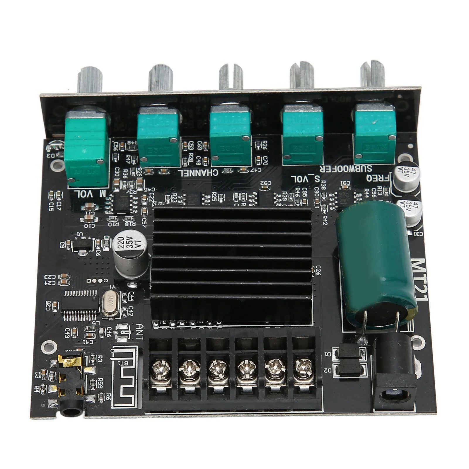 Placa amplificadora subwoofer ZK-TB21 Bluetooth 5.0 50W * 2 + 100W 2.1 canais de potência áudio estéreo baixo AMP TPA3116D2