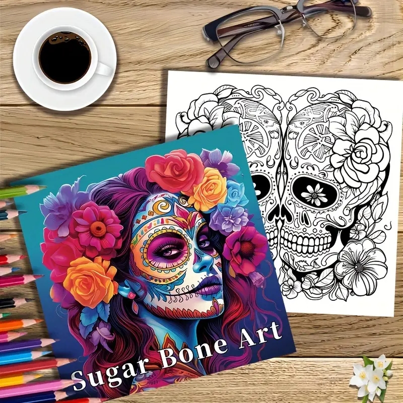 Art Coloring Book Original Upgraded Paper Thickened 22 Pages A Candy Bone Colorful Books Holiday Birthday Party Gift