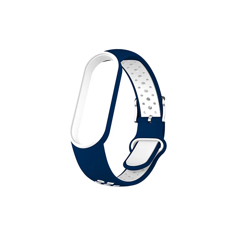 Para xiaomi mi banda 3/4 cinta mi banda 4 cor dupla pulseira de silicone substituição para xiaomi banda 4 miband 4/3 correias