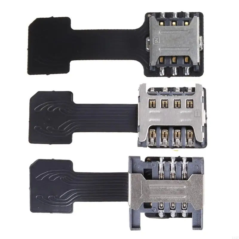 SIM Card Adapter Converter Standby Flex Cable Dual SIM + Micro SD Dois-em-um Horizontal para Android Sim Card Extensão