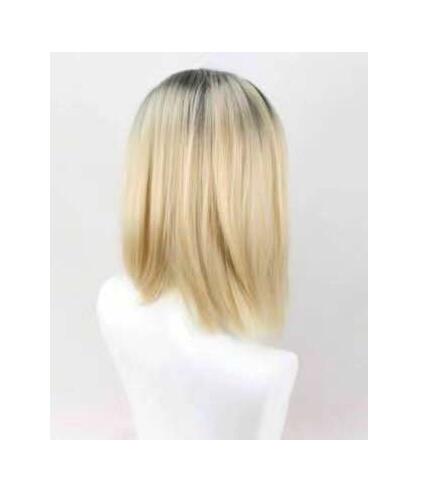 Peluca de Anime de la novia de Chucky, Peluca de Color degradado, red rosa, casco de pelo corto + gorro de peluca