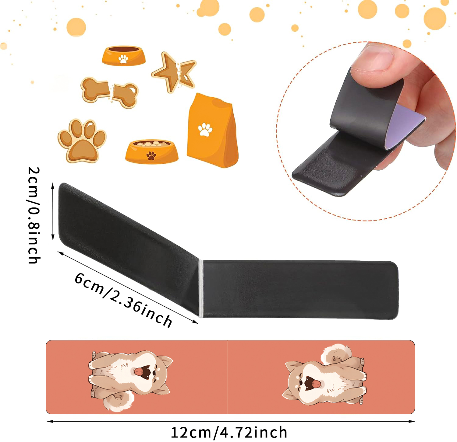 漫画の子犬の磁気ブックマーク 12 個: 教師と生徒用のカラフルなペーパークリップページマーカー